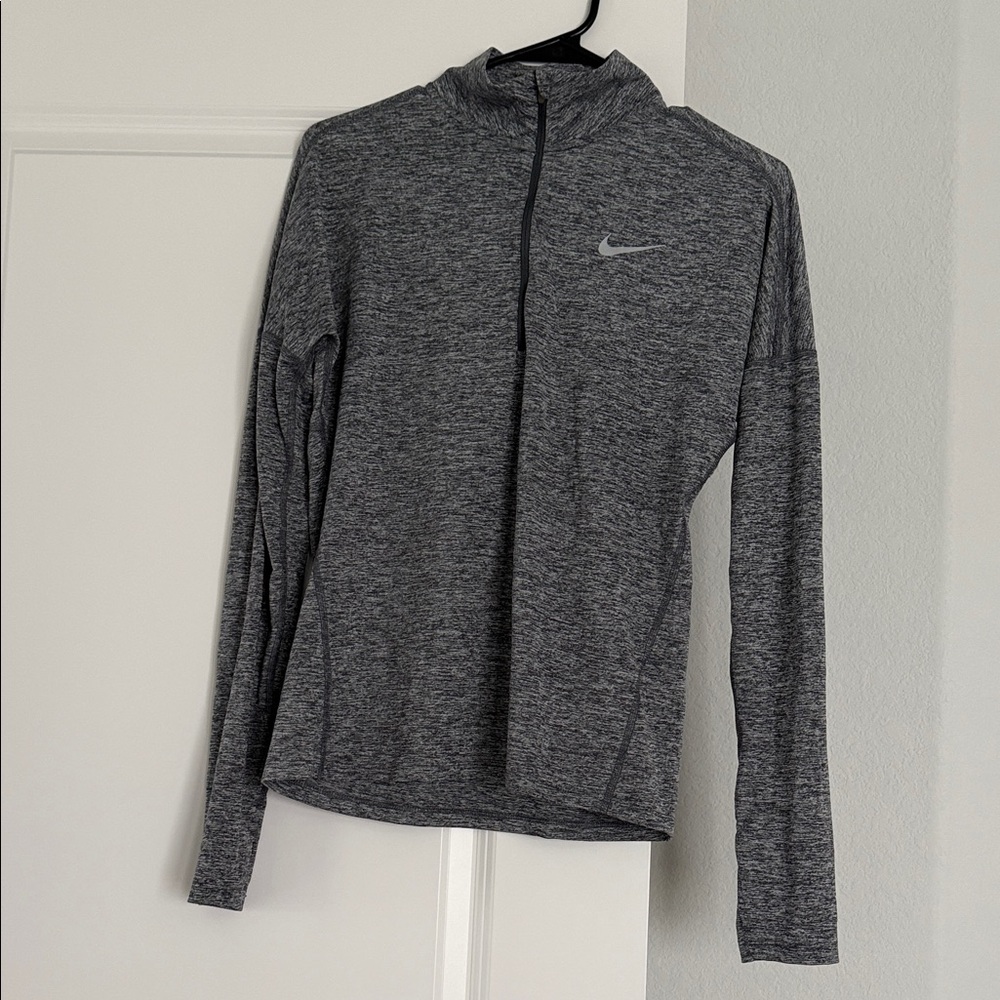 Nike Women's Heather Gray Quarter-Zip Sweatshirt